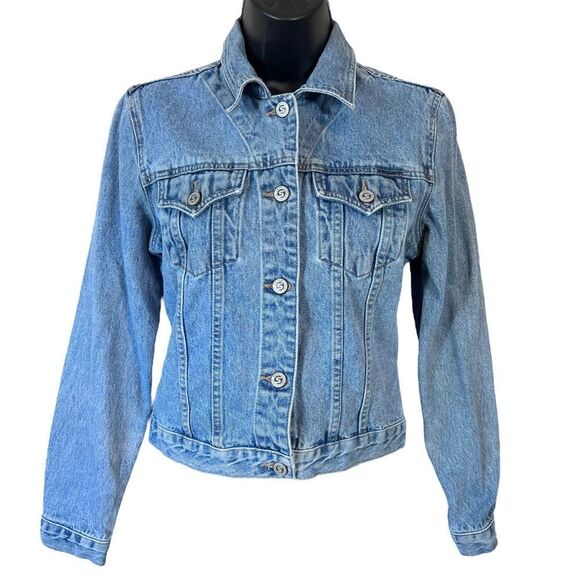 Y2K Squeeze Jeans Denim Trucker Jacket - Picture 1 of 11